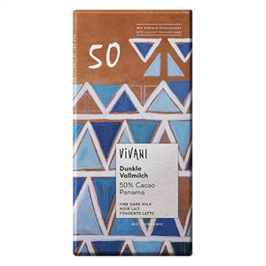 Vivani Mælkechokolade Mørk 50 % Panama 80 g ø